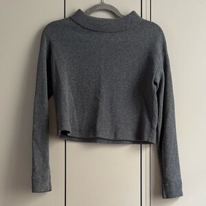 & Other Stories Charcoal Gray Mockneck top